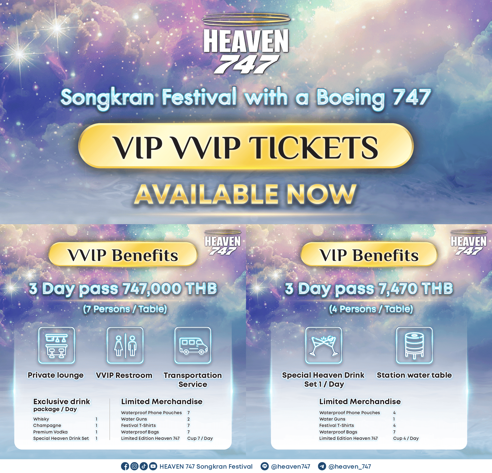 Experience the Heaven 747 Songkran Festival in